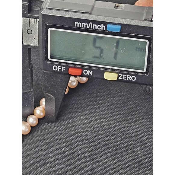 Vtg 5mm 14K Gold Clasp Pink Pearl 18" Necklace W/ Cultured Pearl Earrings - Picture 12 of 13